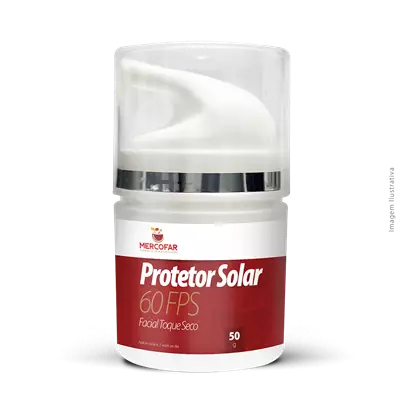 Protetor Solar 60 FPS Facial Toque Seco 50g