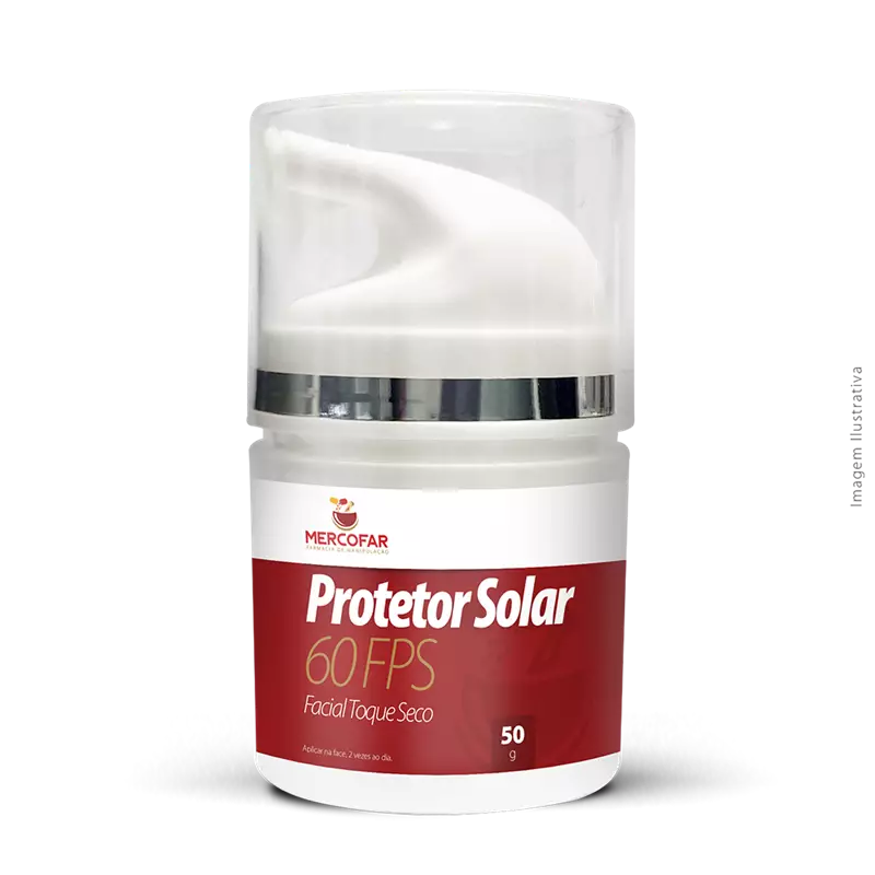 Protetor Solar 60 FPS Facial Toque Seco 50g