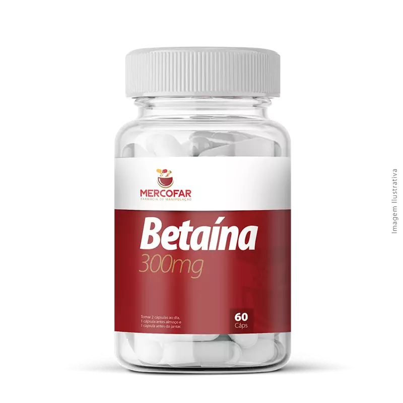 Betaína 300mg 60 Cápsulas